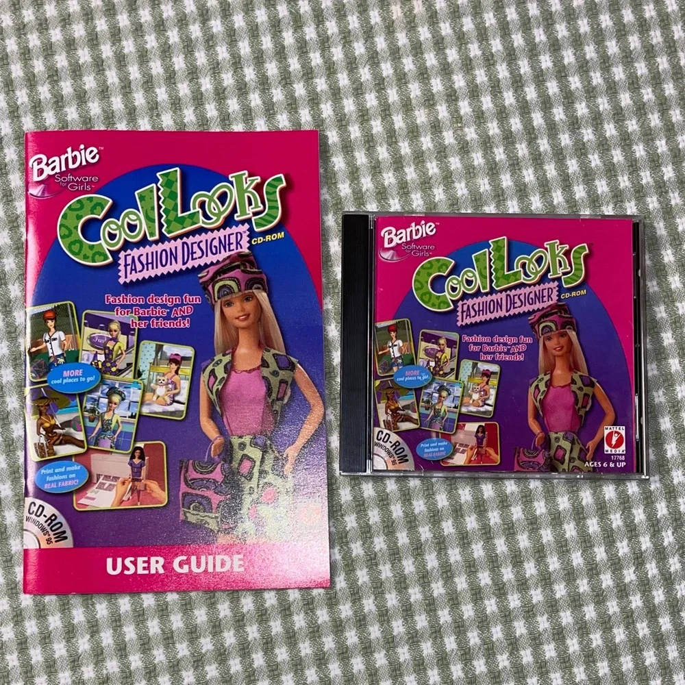 Barbie Cool Looks Fashion Designer CD-ROM (PC, 1996). -COPY